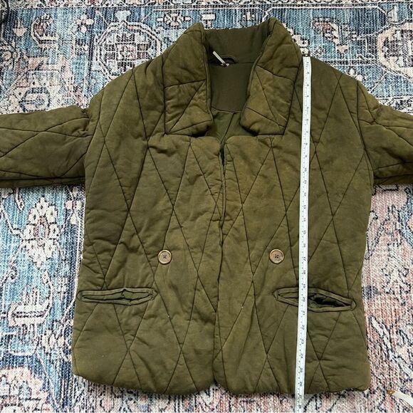 Free People Tawny Pillow Puffer Jacket Coat Washed Green Oversized Size Small - Picture 11 of 11